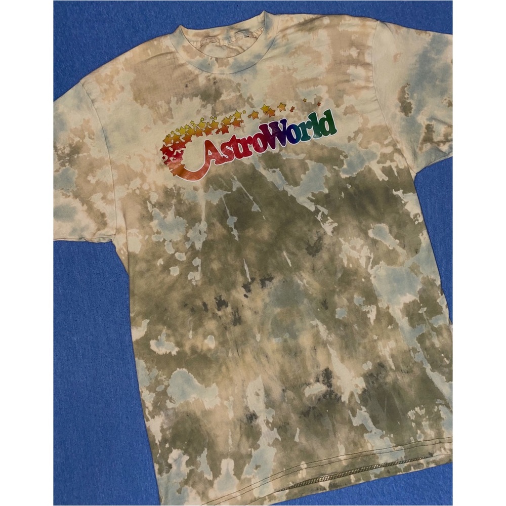 Astroworld Tee (Unisex) Olive Green With Dye